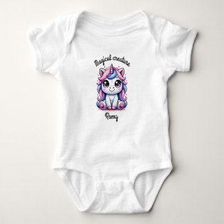 Body Para Bebê unicórnio mágico personalizável