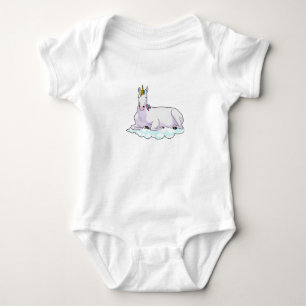 Body Para Bebê Unicórnio na Nuvem