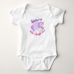 Body Para Bebê Unicórnio onde a magia vivia