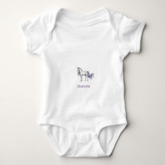 Body Para Bebê unicórnio roxo maron feliz aniversário nome crianç