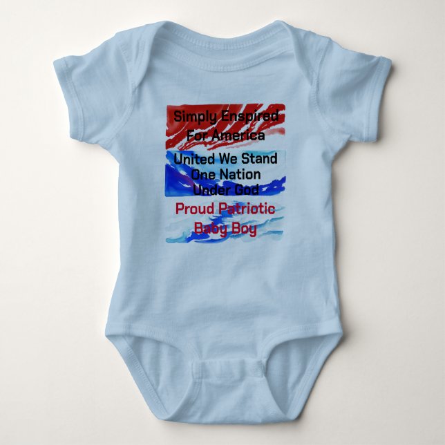 Body Para Bebê Unida Simplesmente Enspicionada Somos Uma Nação (Frente)