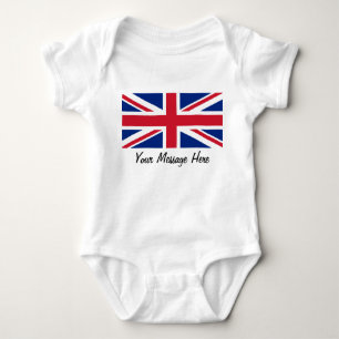 Body Para Bebê Union Jack Flag da Excelente Grã-Bretanha da Cria