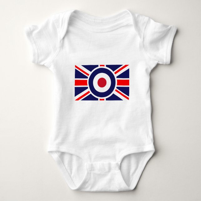 Body Para Bebê Union Jack Mods England Target (Frente)