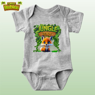 Body Para Bebê Unisex Cute Baby Fox Wild Nature 🦊 Gráfico