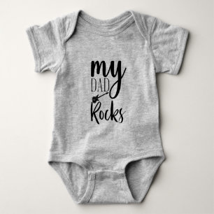 Body Para Bebê unisex meu Pai rocha a arte