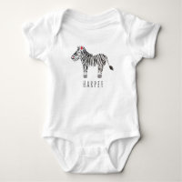 Unisex Watercolor Zebra Safari Cujo nome é