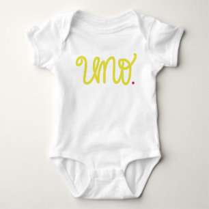 Body Para Bebê Uno, 1º aniversário onsie