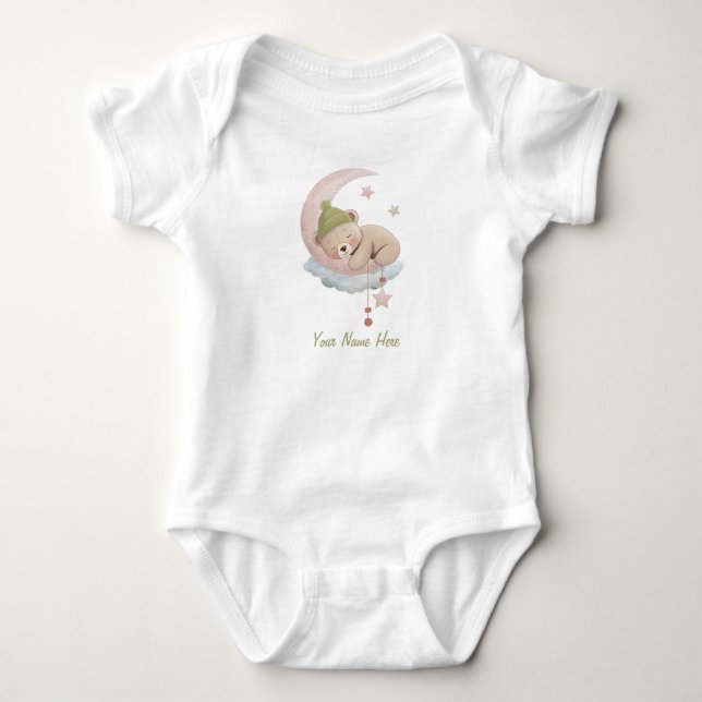 Body Para Bebê Ursinho De Dormência Cuja (Frente)