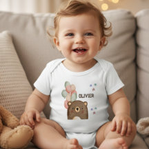 Urso aquoso com balões Bebê Body