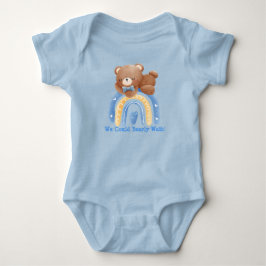 Body Para Bebê Urso Arco-íris Mal Podíamos Esperar Bodysuit de Be