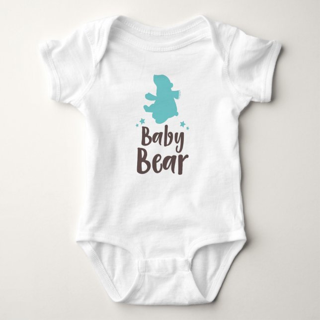 Body Para Bebê Urso Bebê, Cubo Urso, Urso Bonito, Urso Pequeno -  (Frente)