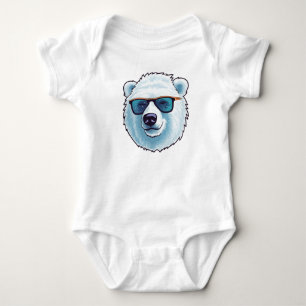 Body Para Bebê Urso Branco Bonito
