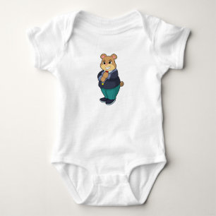 Body Para Bebê Urso como Noivo com Terno