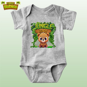 Body Para Bebê Urso-de-Corda-Coroa 🧸-Gráfico Florestal Natural
