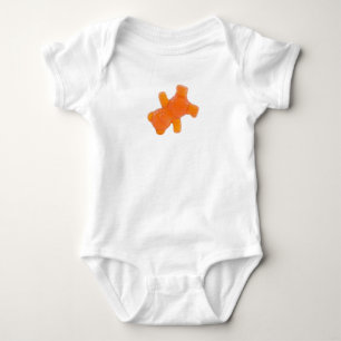 Body Para Bebê Urso de Goma Laranja de Breakdance - Bebê Doce e L