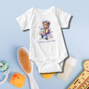 Body Para Bebê Urso de pelúcia personalizado Avião Presente para