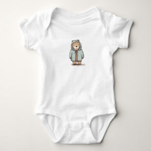 Body Para Bebê Urso de Pequena Cana-d'Água