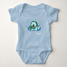 Body Para Bebê Urso Feriado Urso Bebê Urso Azul Bebê Roupa