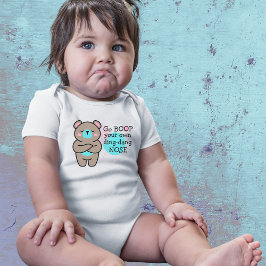 Body Para Bebê Urso Fofo - Não Cutuque Meu Nariz Bodysuit de Bebê