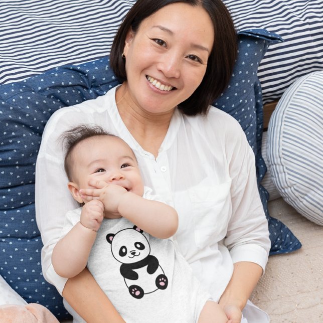 BODY PARA BEBÊ URSO PANDA ADORÁVEL (FRENTE E VERSO) (Criador carregado)