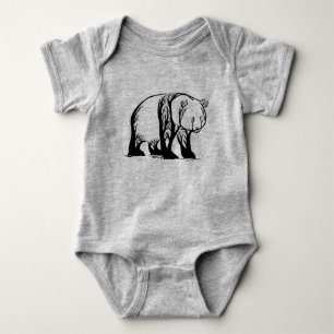 Body Para Bebê Urso Panda Animal Selvagem Árvore Arte