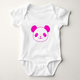 Body Para Bebê Urso Panda de Kawaii Rosa