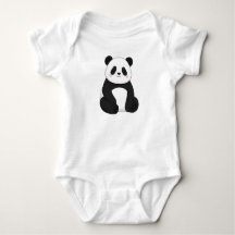 Urso Panda Fofo Kawaii Preto e Branco