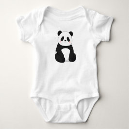 Body Para Bebê Urso Panda Fofo Kawaii Preto e Branco 