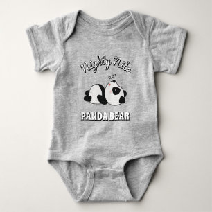 Body Para Bebê Urso Panda Sonolento Fofo