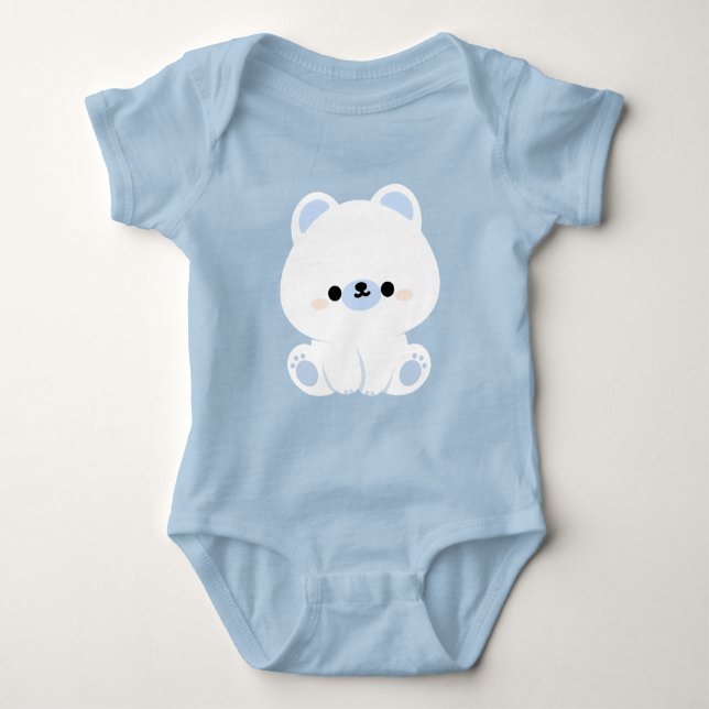 Body Para Bebê Urso Polar Bonito (Frente)