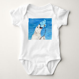 Body Para Bebê Urso polar com Marshmallow brindado