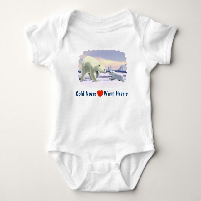 Body Para Bebê Urso Polar - Melhor Nariz Da Mãe (Frente)