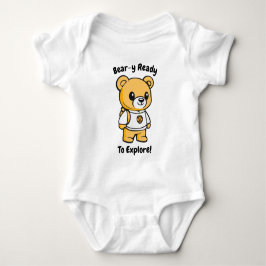 Body Para Bebê Urso Pronto para Explorar! Urso Fofo 