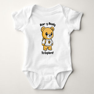 Body Para Bebê Urso Pronto para Explorar! Urso Fofo 