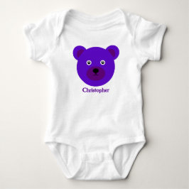 Body Para Bebê Urso Roxo Fofo
