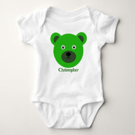 Body Para Bebê Urso Verde Bonito