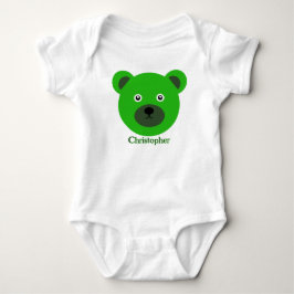 Body Para Bebê Urso Verde Fofo