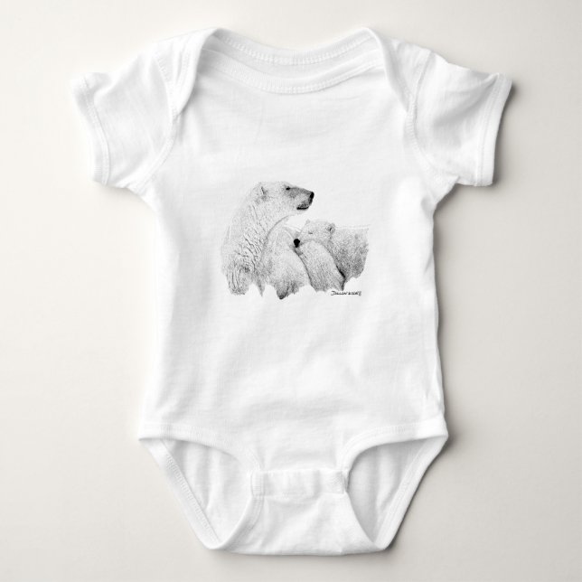 Body Para Bebê Ursos polares (Frente)