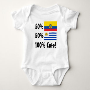 Body Para Bebê Uruguayan 100% do Ecuadorian 50% de 50% bonito