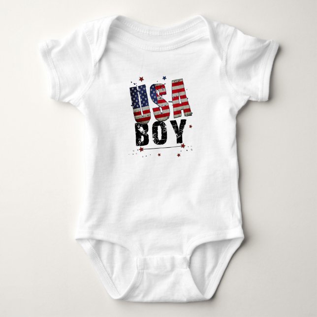 Body Para Bebê USA Boy (Frente)