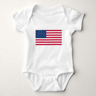 Body Para Bebê USA Flag Baby Bodyfit Estados Unidos da América