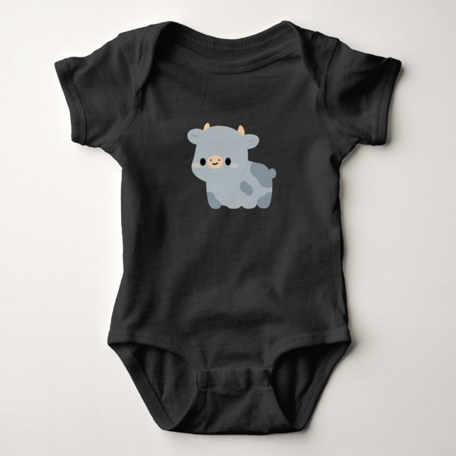 Body Para Bebê Vaca Azul Belga (Frente)