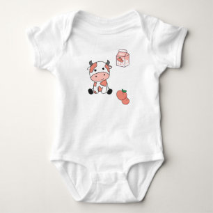 Body Para Bebê Vaca De Pêssego Kawaii, Vacas De Pêssego Japonesas