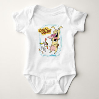 Body Para Bebê Vaca e Galinha Rindo Gráfico