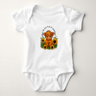 Body Para Bebê Vaca Fofa com Girassóis