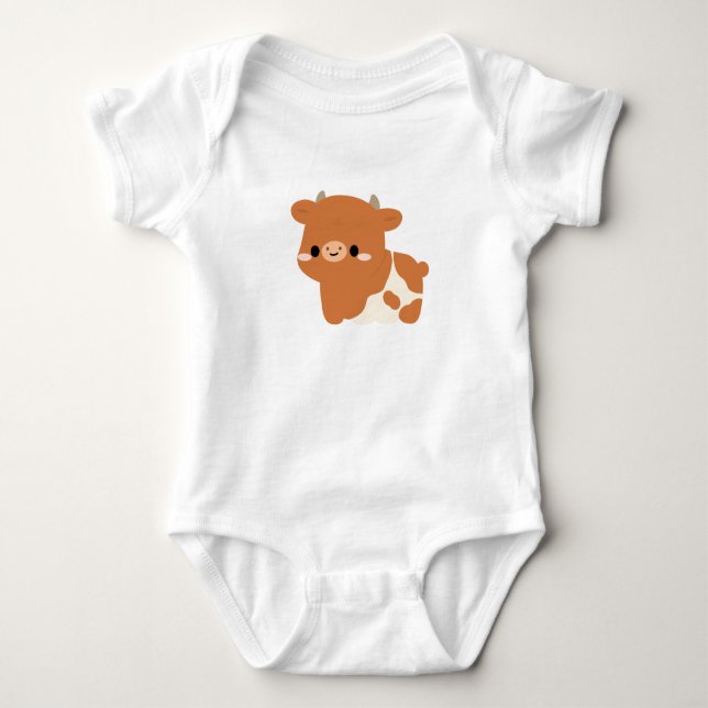 Body Para Bebê Vaca Hereford (Frente)