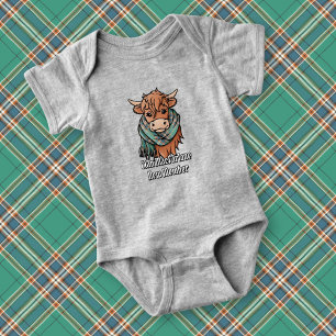 Body Para Bebê Vaca Highland com MacFarlane Antiguamente Caçando 