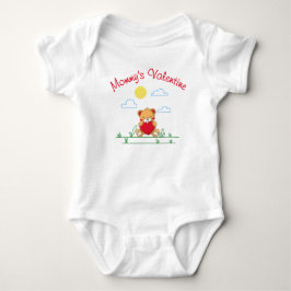 Body Para Bebê Valentine da Mamãe – Urso Teddy Fofo Com Coração