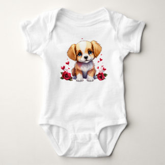 Body Para Bebê Valentine Puppy, Valentim Caprichoso, Personalizad