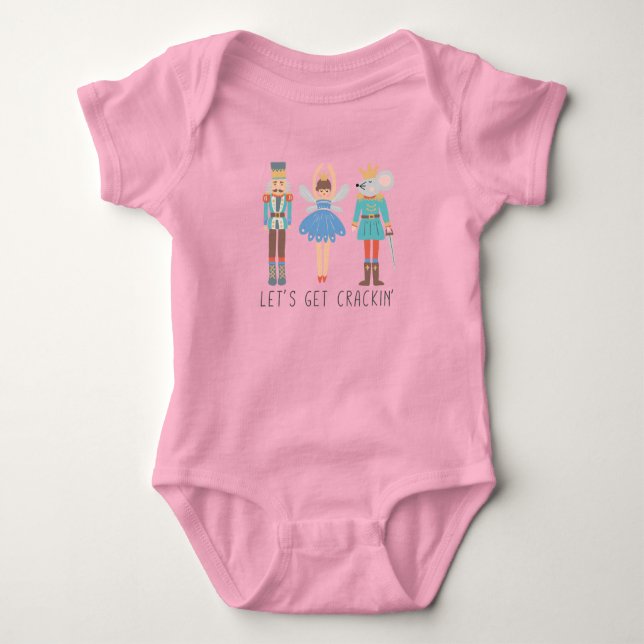 Body Para Bebê Vamos De Noz-Cracking Obtém Roupa De Bebê Unisex (Frente)